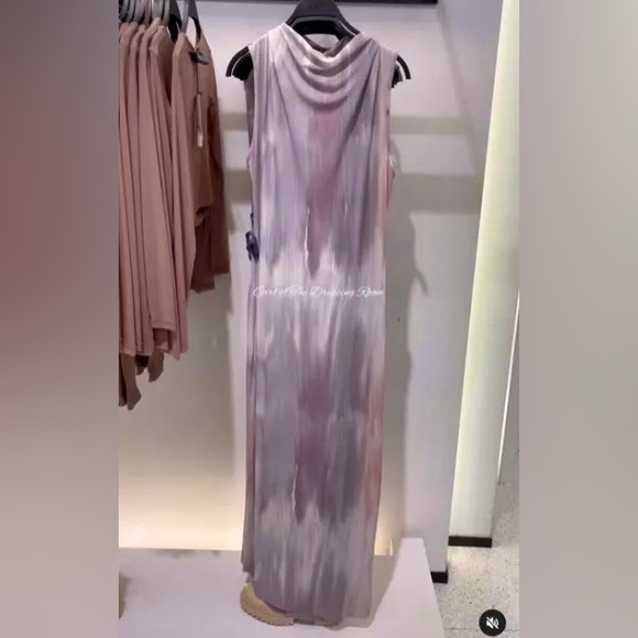 Zara NWOT Lilac / light purple tie dye maxi dress - Picture 6 of 7